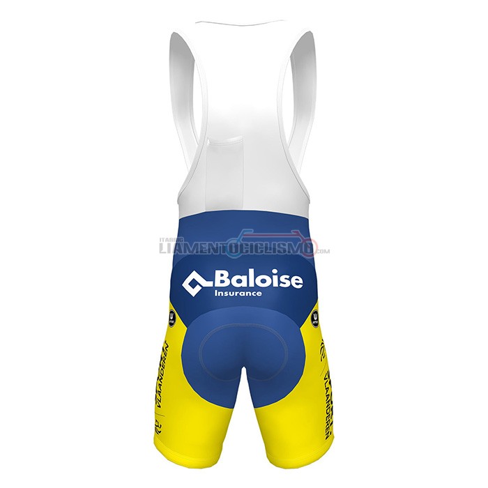 Abbigliamento Ciclismo Sport Vlaanderen-Baloise Manica Lunga 2022 Blu Giallo